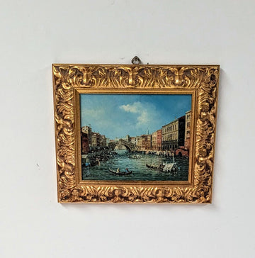 Paolo Lucatello Venetian river scene - Uk delivery included.