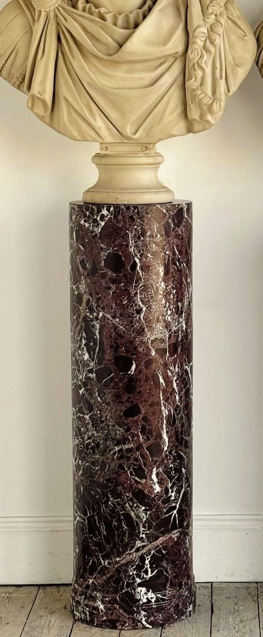 High Quality vintage Exotic Marble Grand Tour Column - Delivery Available In UK