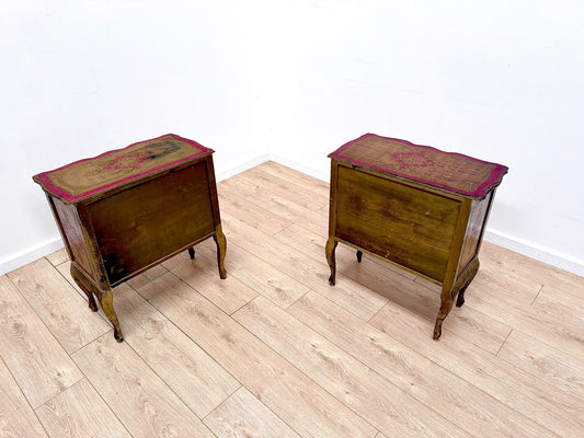 Antique rare near pair of Italian Florentine cabinets - Delivery available 0207.