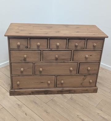 Vintage pine wood chest of drawers with 13 drawers - Delivery Available - 0347