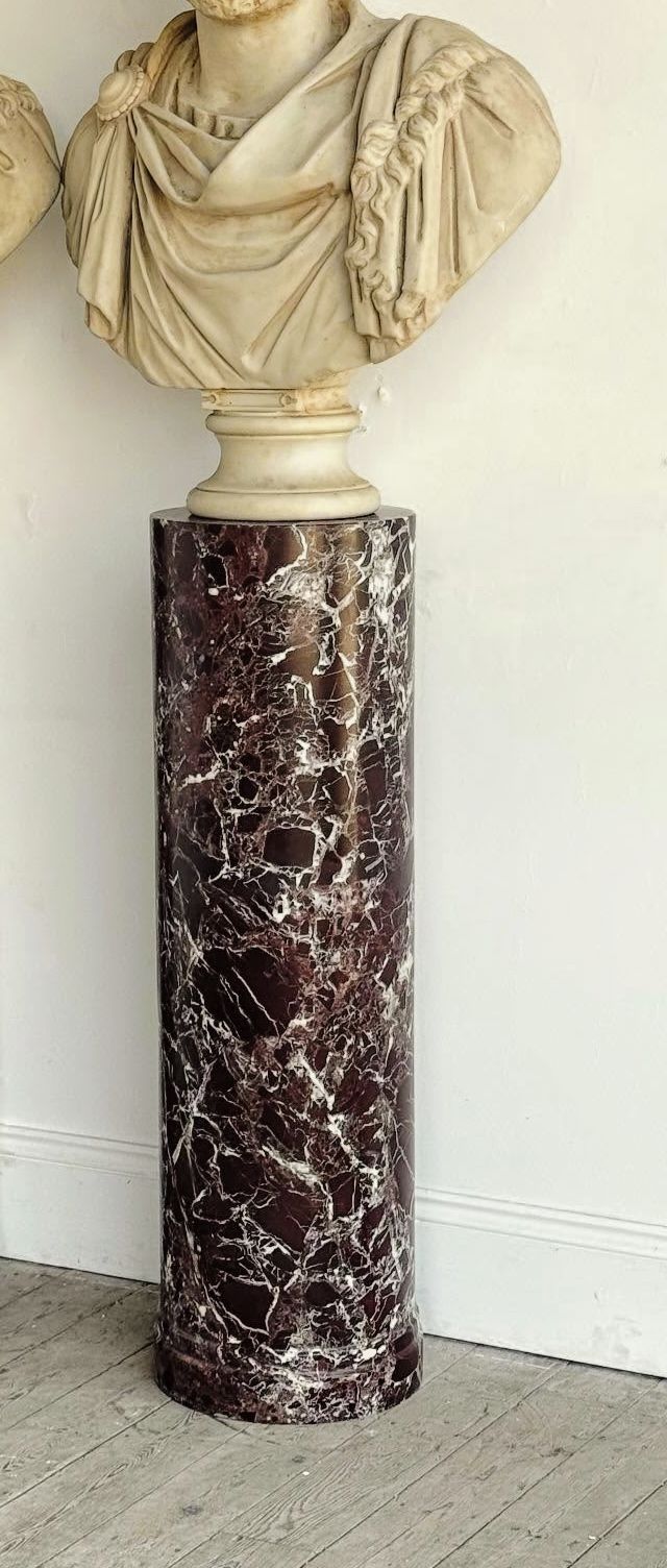 High Quality vintage Exotic Marble Grand Tour Column - Delivery Available In UK