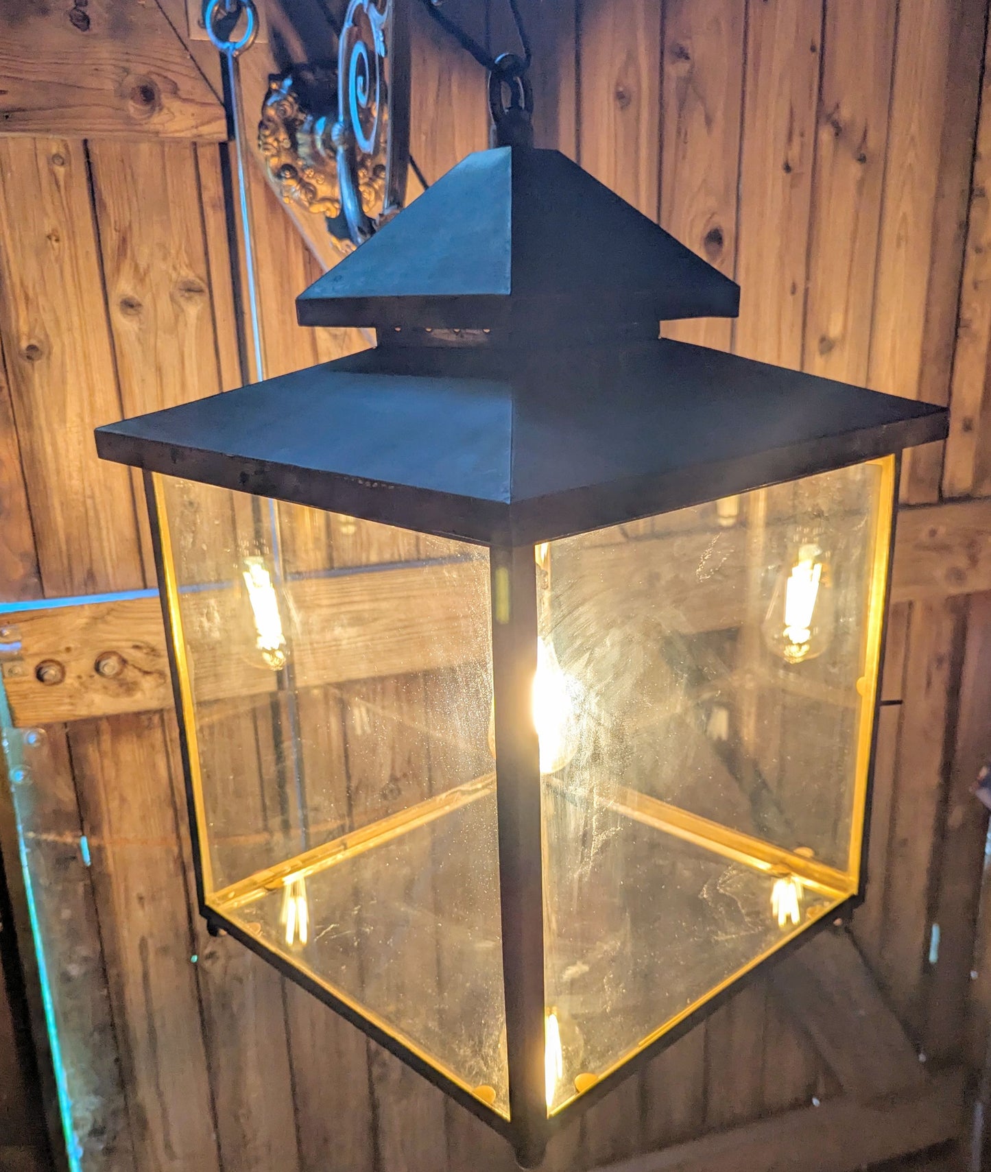 Contemporary Brass Porch Lantern - Delivery Available UK