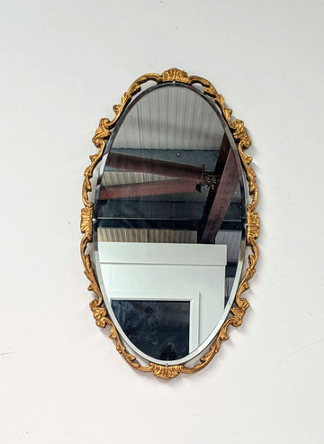 Rococo style gilt framed beveled edge wall mirror - UK delivery included.