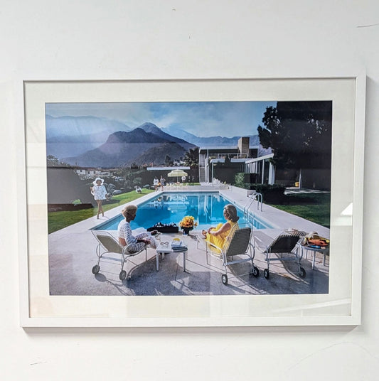 Slim Aarons 1970 pool gossip high original quality print - Delivery available.