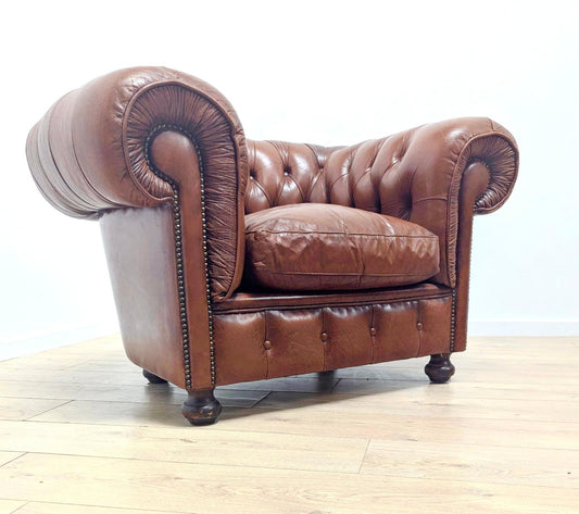 Vintage 1950s Mid Century Chesterfield Club chair - Delivery available 0344