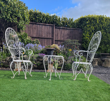 Vintage Peacock chairs metal patio set - Delivery available 0323