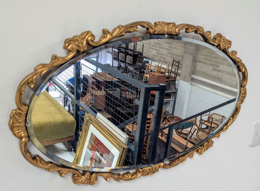 Rococo style gilt framed beveled edge wall mirror - UK delivery included.