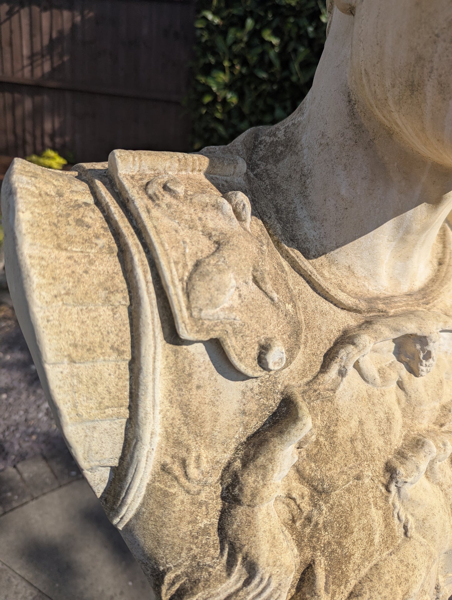 Mid 20th Century Classical Stone Bust Cesar Augustus - UK Delivery Included