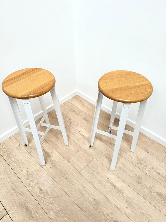 Pair Vintage Herman Miller Construct' stools metal Frame - Delivery Available 0145.