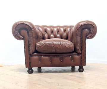 Vintage 1950s Mid Century Chesterfield Club chair - Delivery available 0344