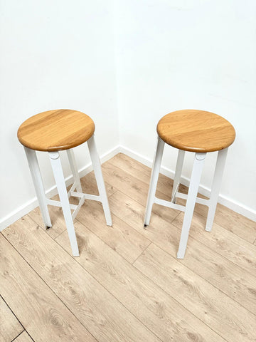 Pair Vintage Herman Miller Construct' stools metal Frame - Delivery Available 0145.