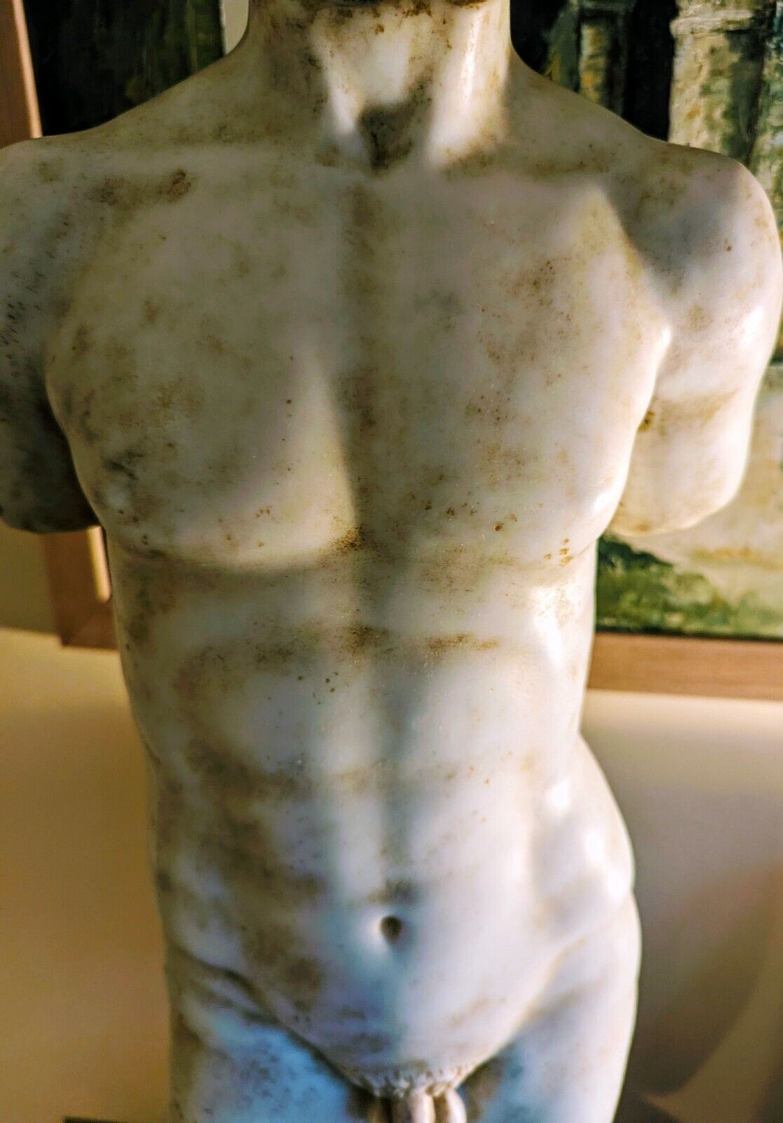 Superb Mid Century Grand Tour Solid Marble Revolving Torso - Delivery Available