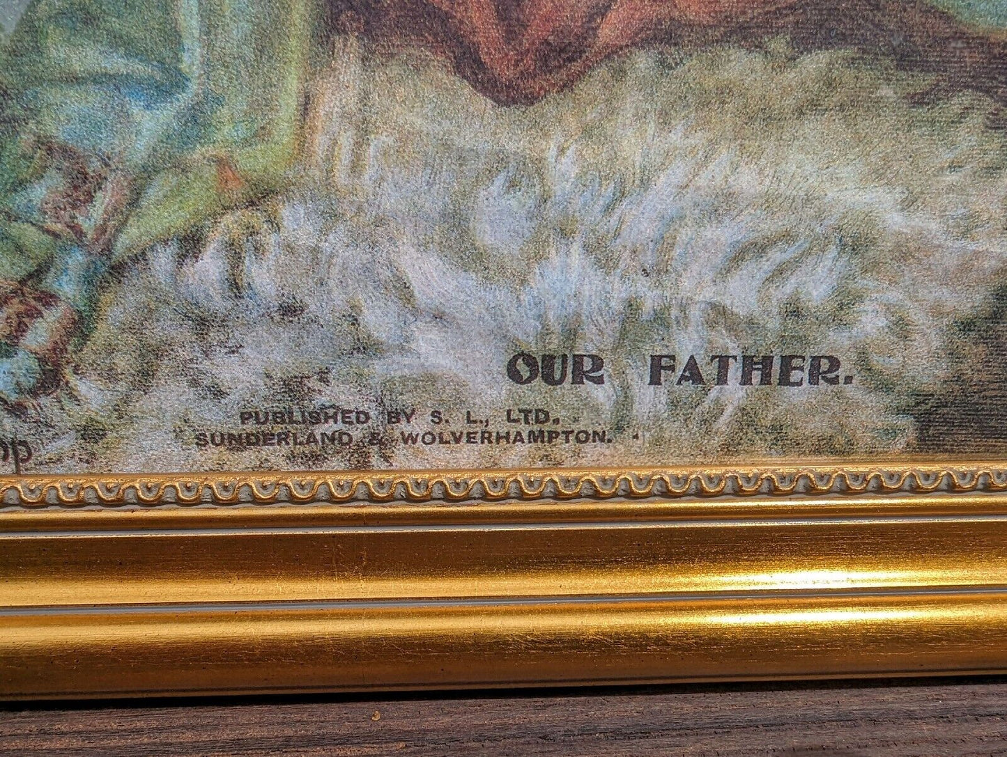 Vintage OUR FATHER LIMITED EDITION SIGNED FRAMED PRINT - Free UK Delivery