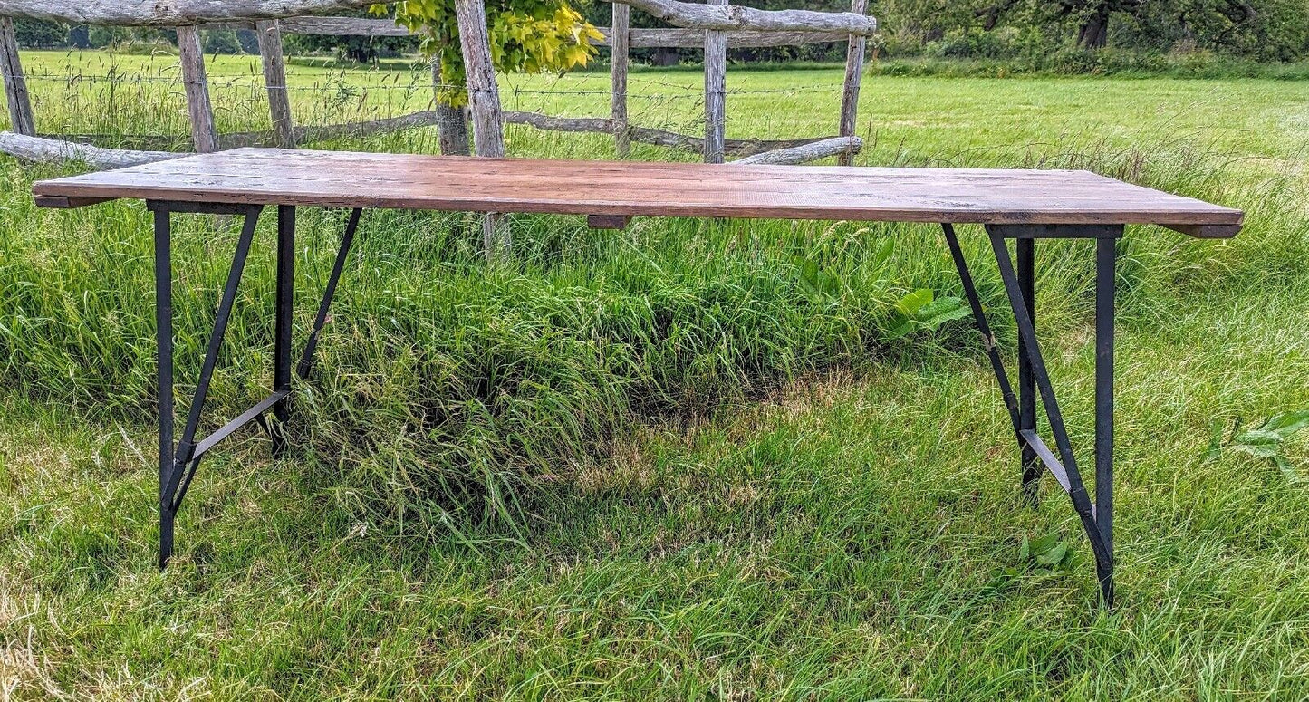 VINTAGE FOLDING ANTIQUE SUNDAY SCHOOL TABLE