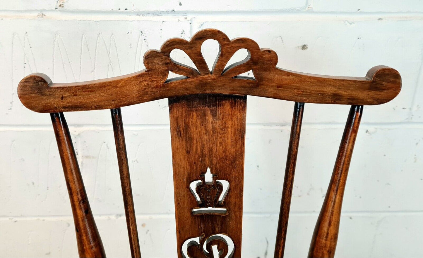 Antique Early 20th Century Royal Style Spindle Back Child's Chair