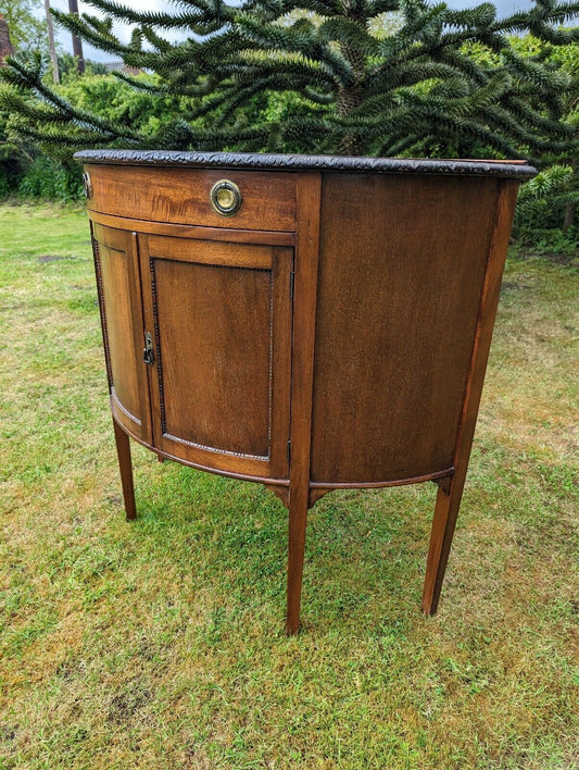 Antique 19TH century mahogany demi lune sideboard