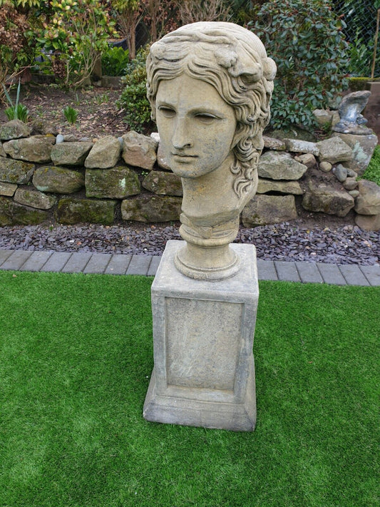 Dionysus garden ornament bust English Stone -  Free UK Delivery