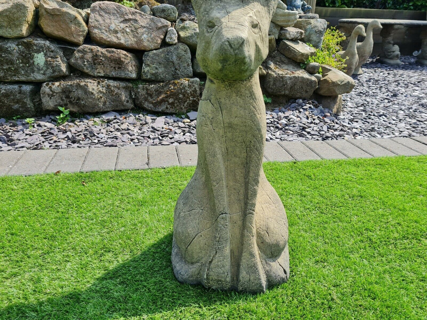 English stone Hare garden ornament - Free UK Delivery