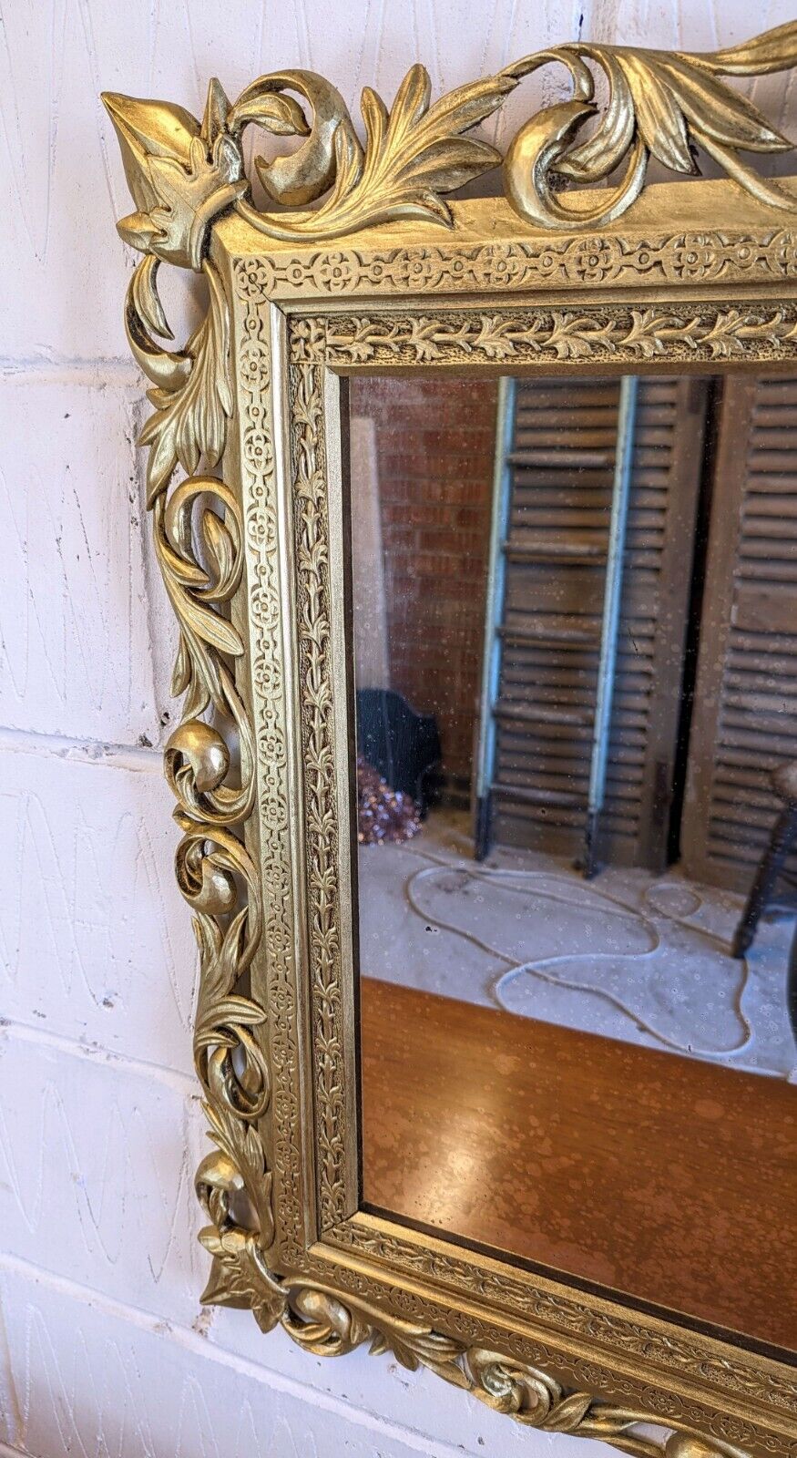 Antique EMPIRE GILDED WOOD CARVED MIRROR