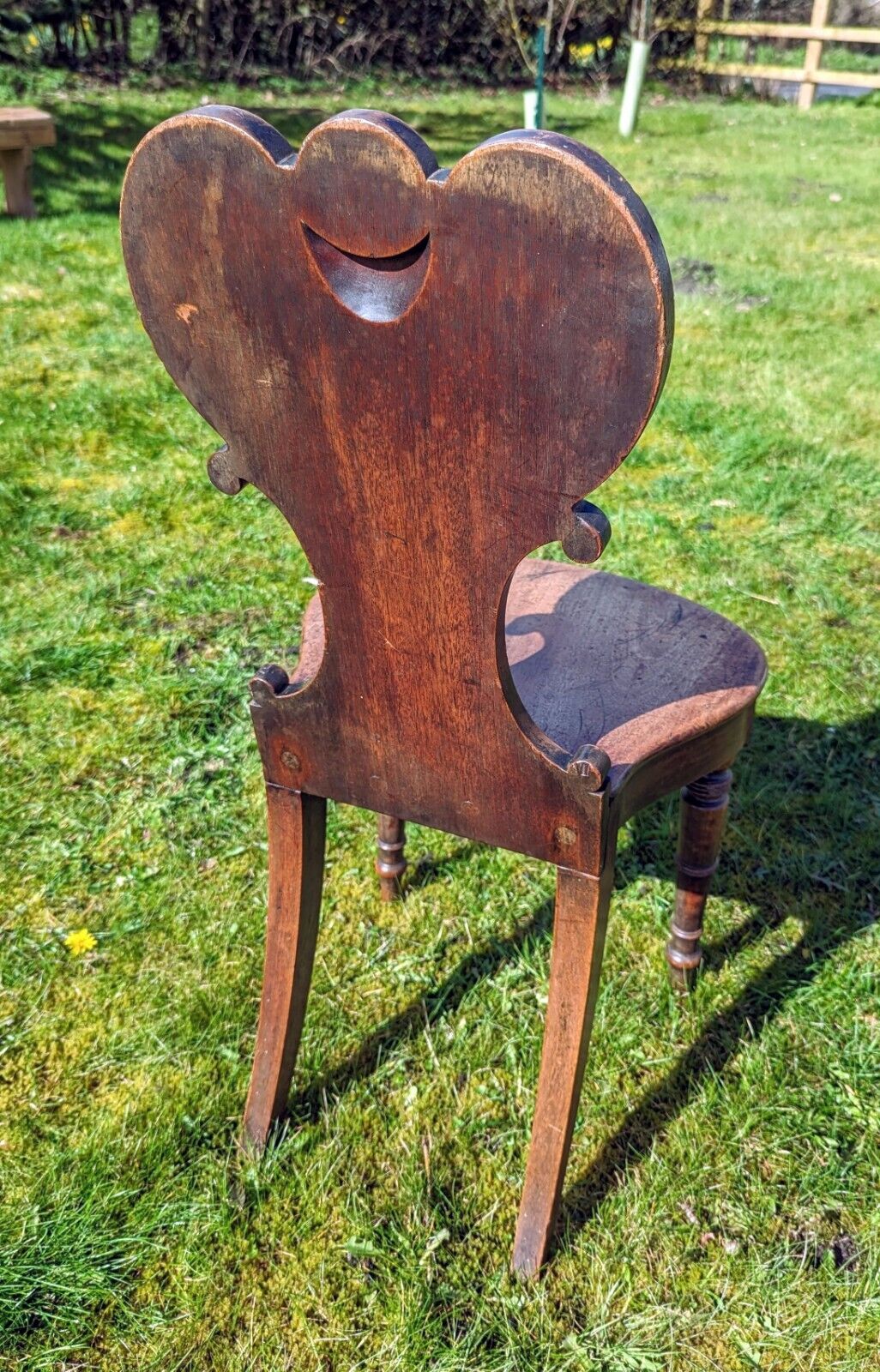 Superb early 19th century antique hall chair - Delivery included