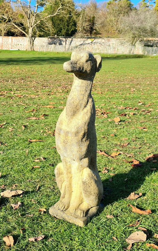 Greyhound English Stone garden ornament - Free UK Delivery