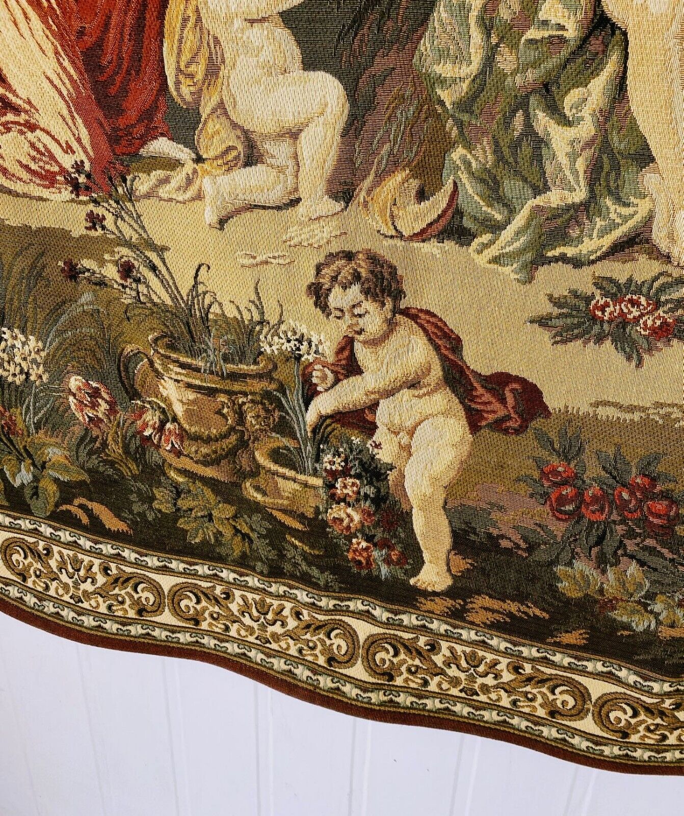 Antique FRENCH GOBELINS TAPESTRY of APHRODITE