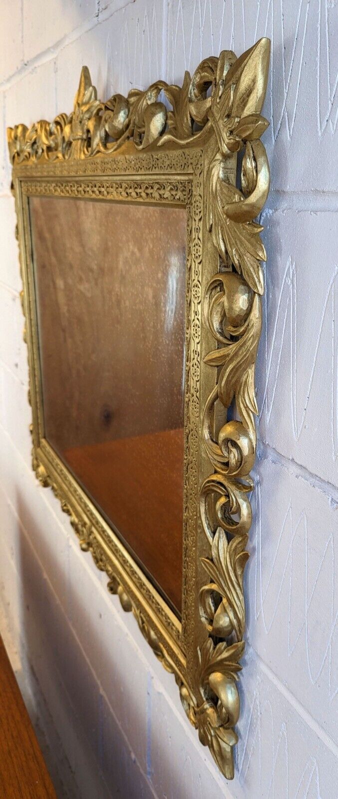 Antique EMPIRE GILDED WOOD CARVED MIRROR