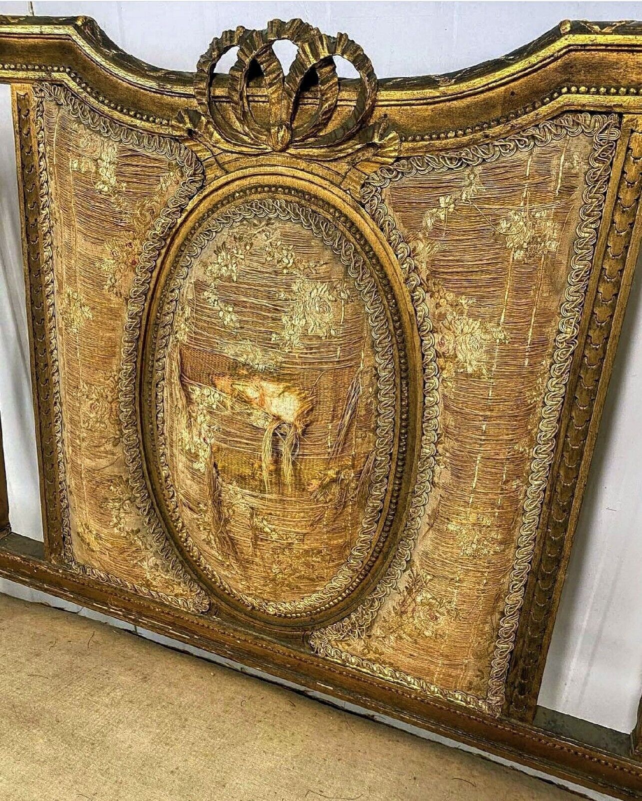 RARE ANTIQUE FRENCH EMPIRE GILDED SOFA LATE 19TH CENTURY