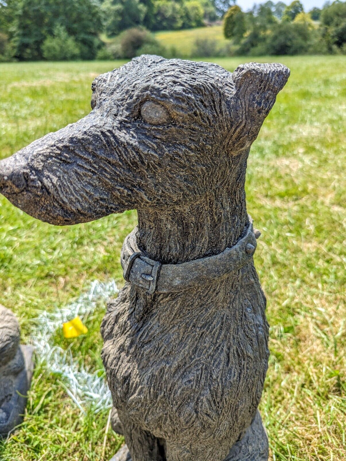 19th Century style vintage stone deer hounds