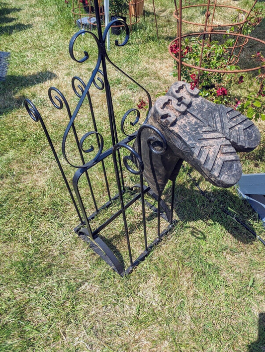 Decorative steel wellie and boot stand - Free UK Delivery