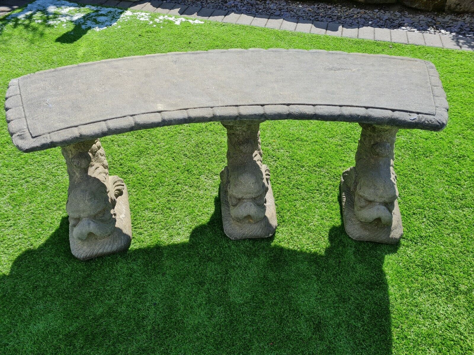 Dolphin Garden bench English Stone - Free UK Delivery