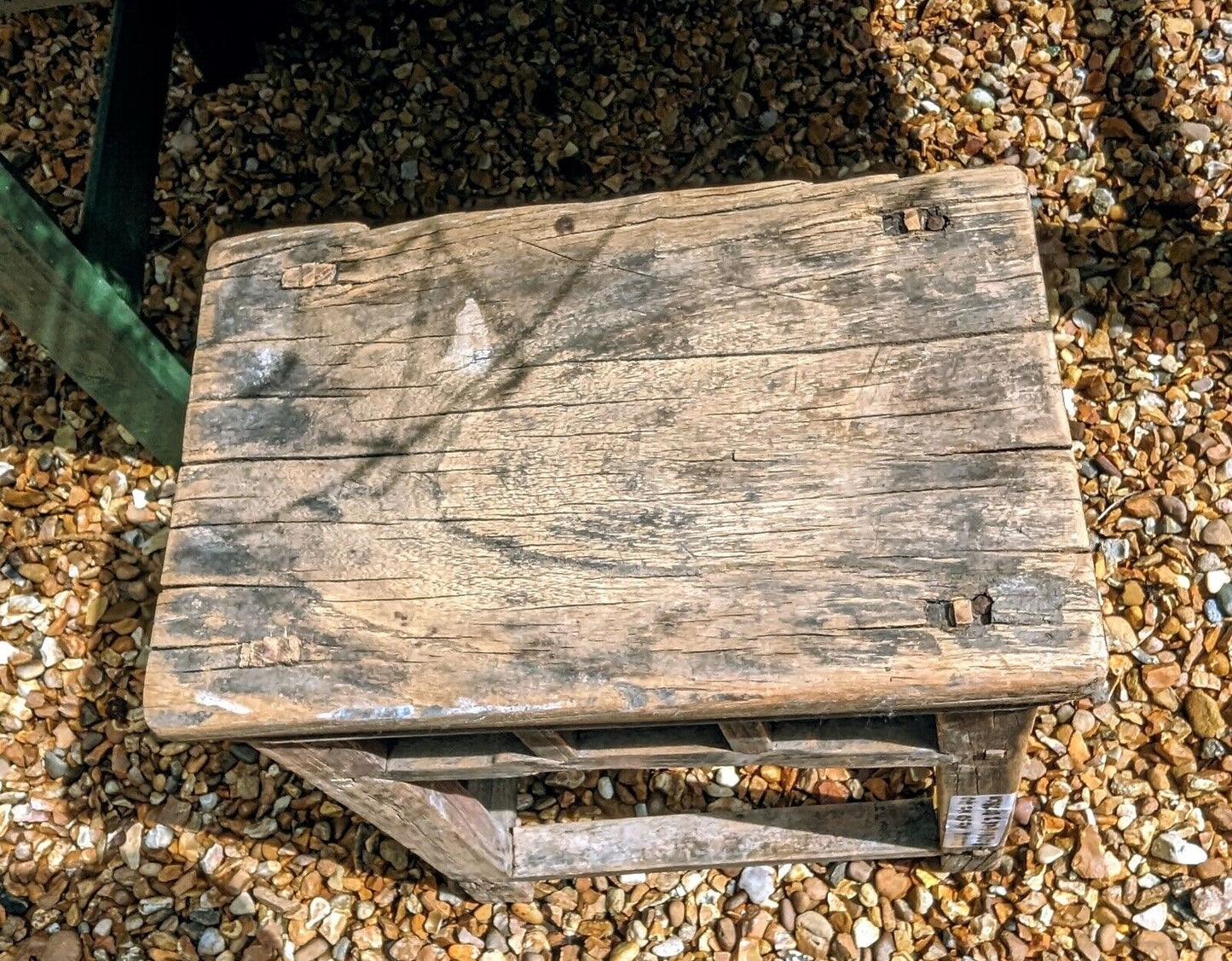 Rustic reclaimed elm stool / side table - Olivia