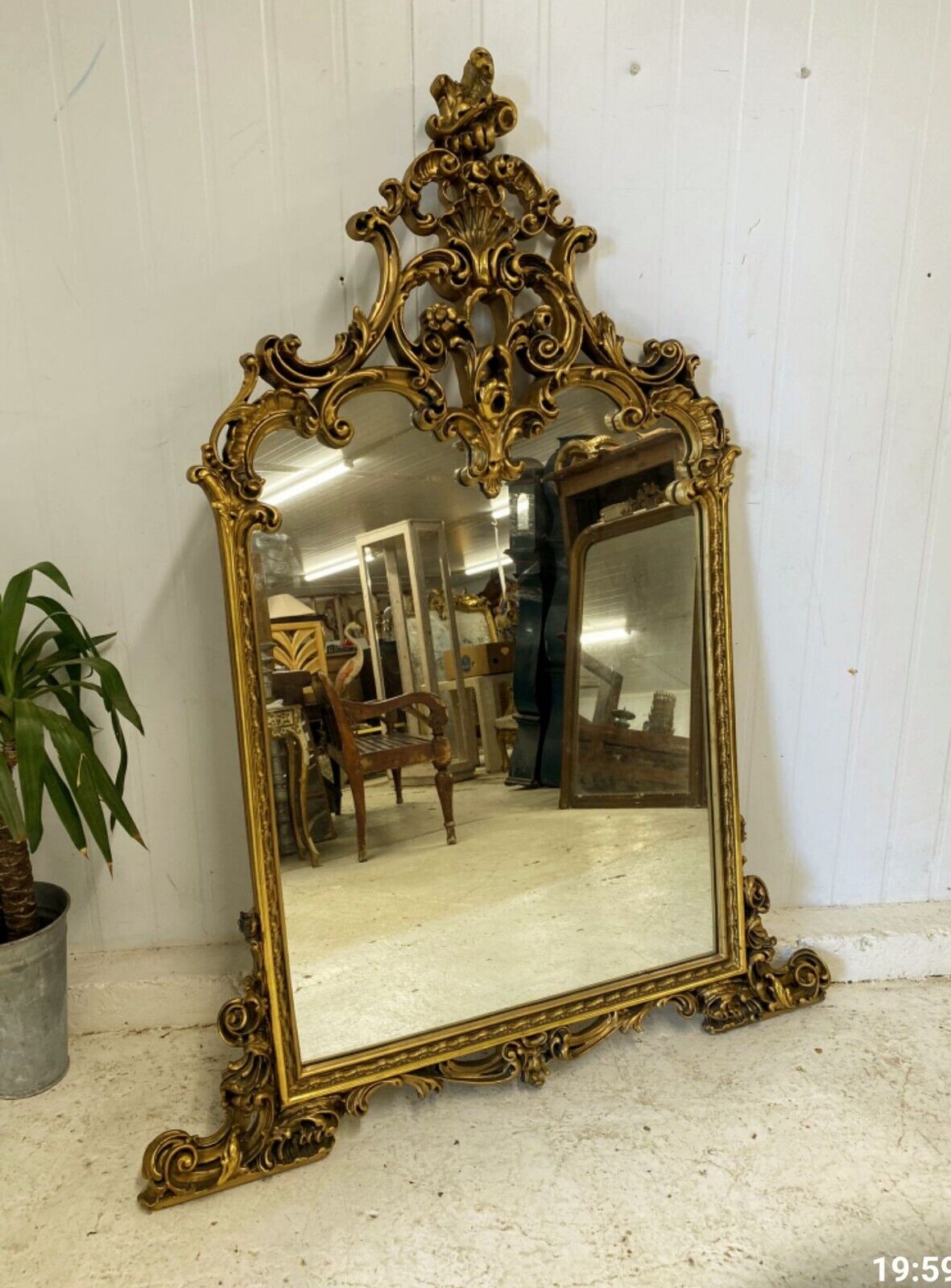 French antique empire Guilded mirror