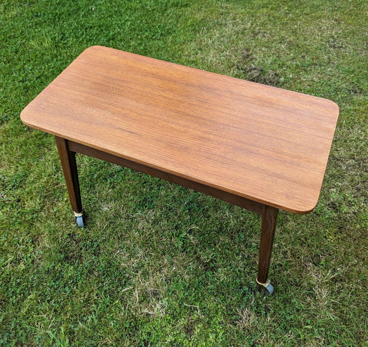 Mid 20th century danish table on casters - Free UK Delivery