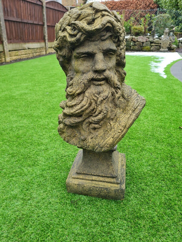 Greek God Zeus English Stone Statue - Delivery available 0230.