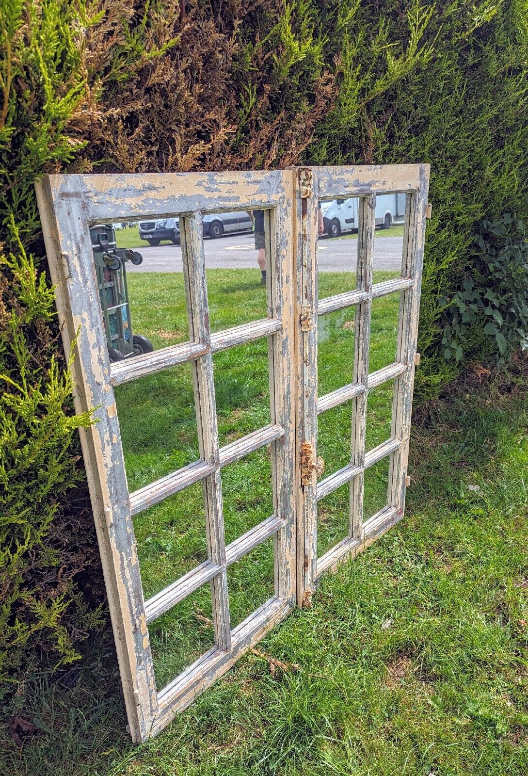 Authentic Rustic French Lior Valley Mirrored Doors