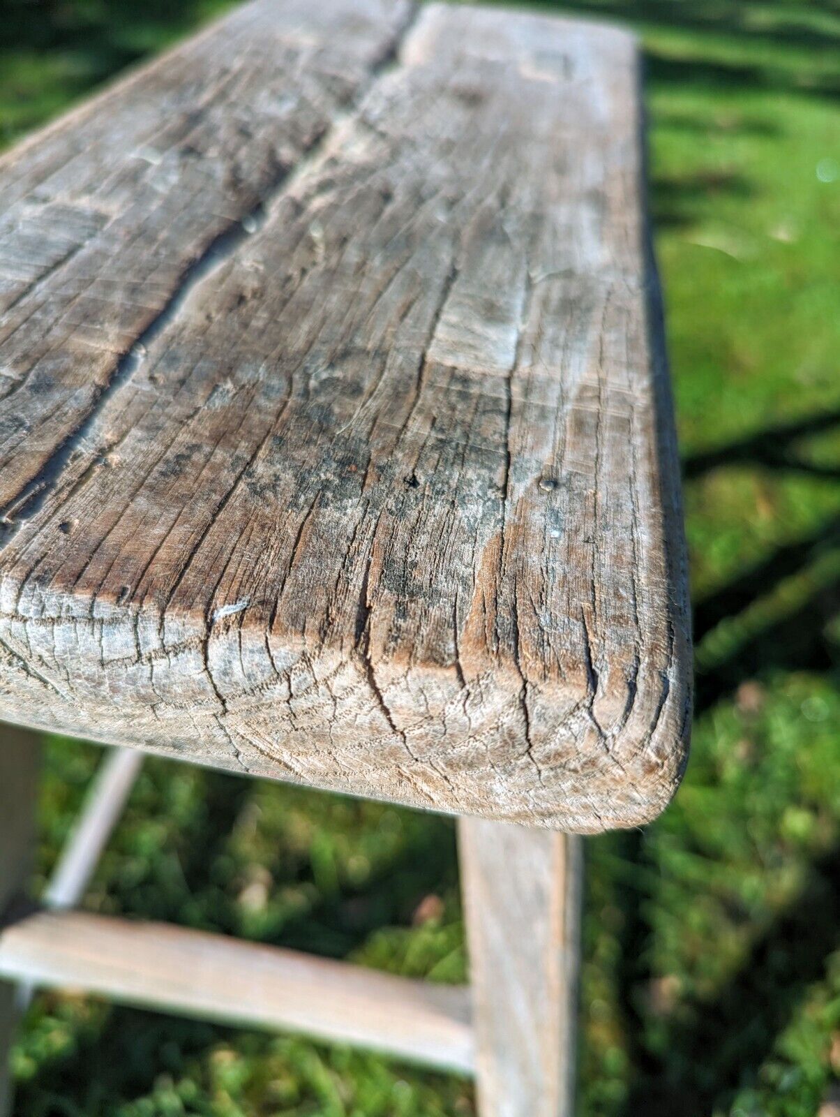 RUSTIC ELM STOOL/SIDE TABLE - BEYONCE