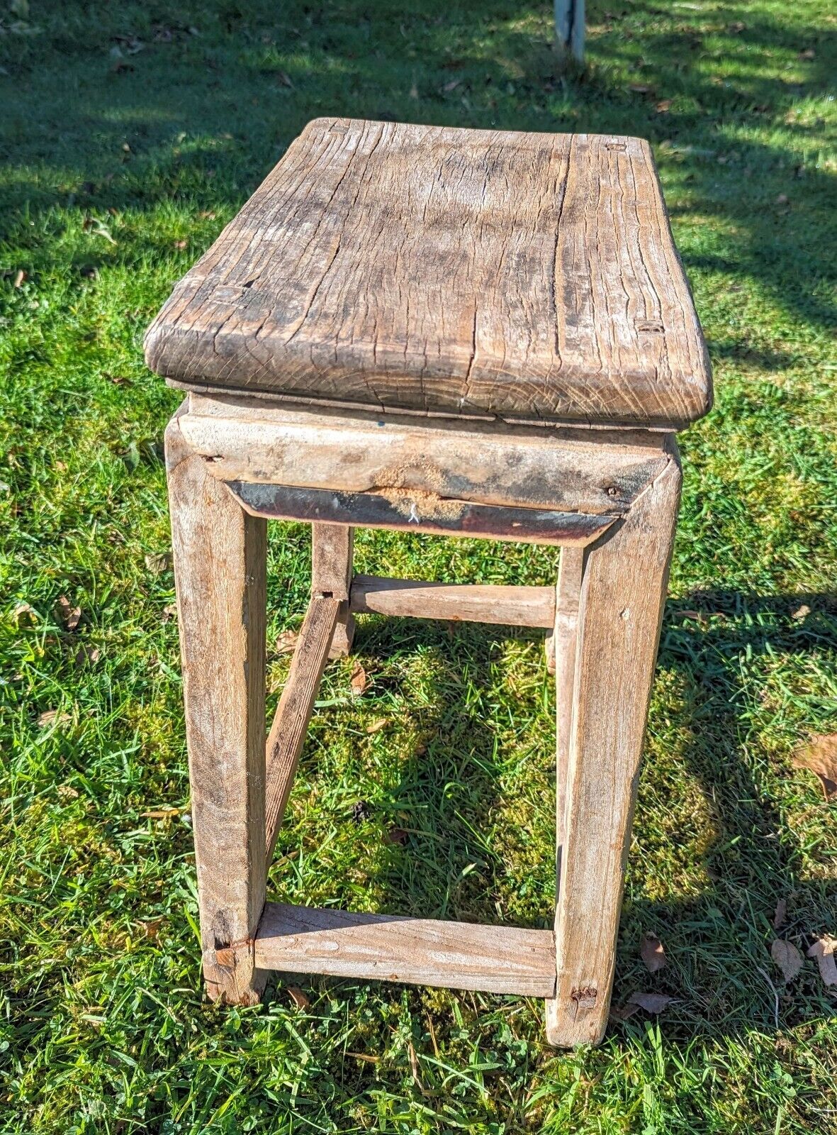 RECLAIMED ELM STOOL/SIDE TABLE - MADONNA