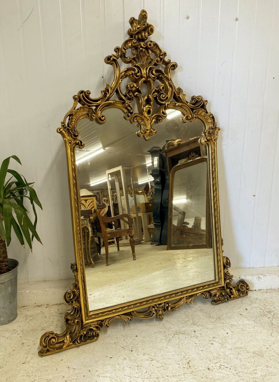 French antique empire Guilded mirror