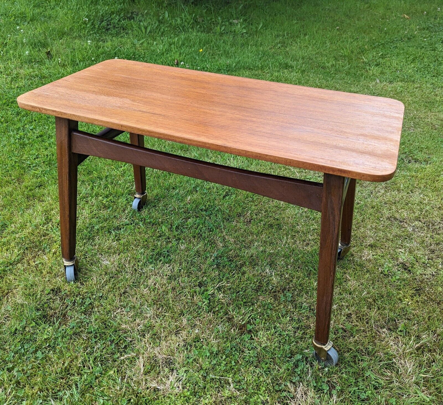 Mid 20th century danish table on casters - Free UK Delivery