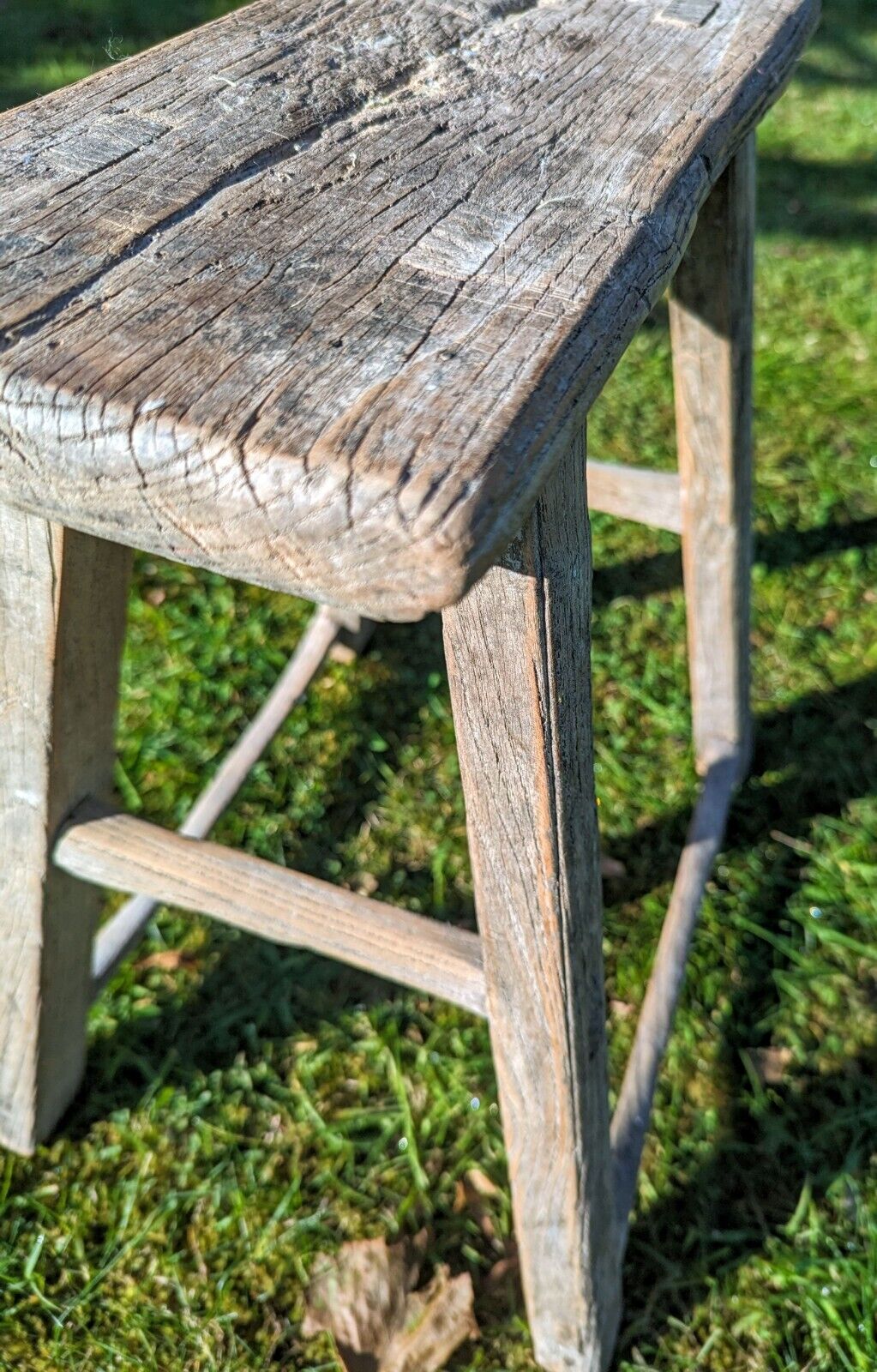 RUSTIC ELM STOOL/SIDE TABLE - BEYONCE