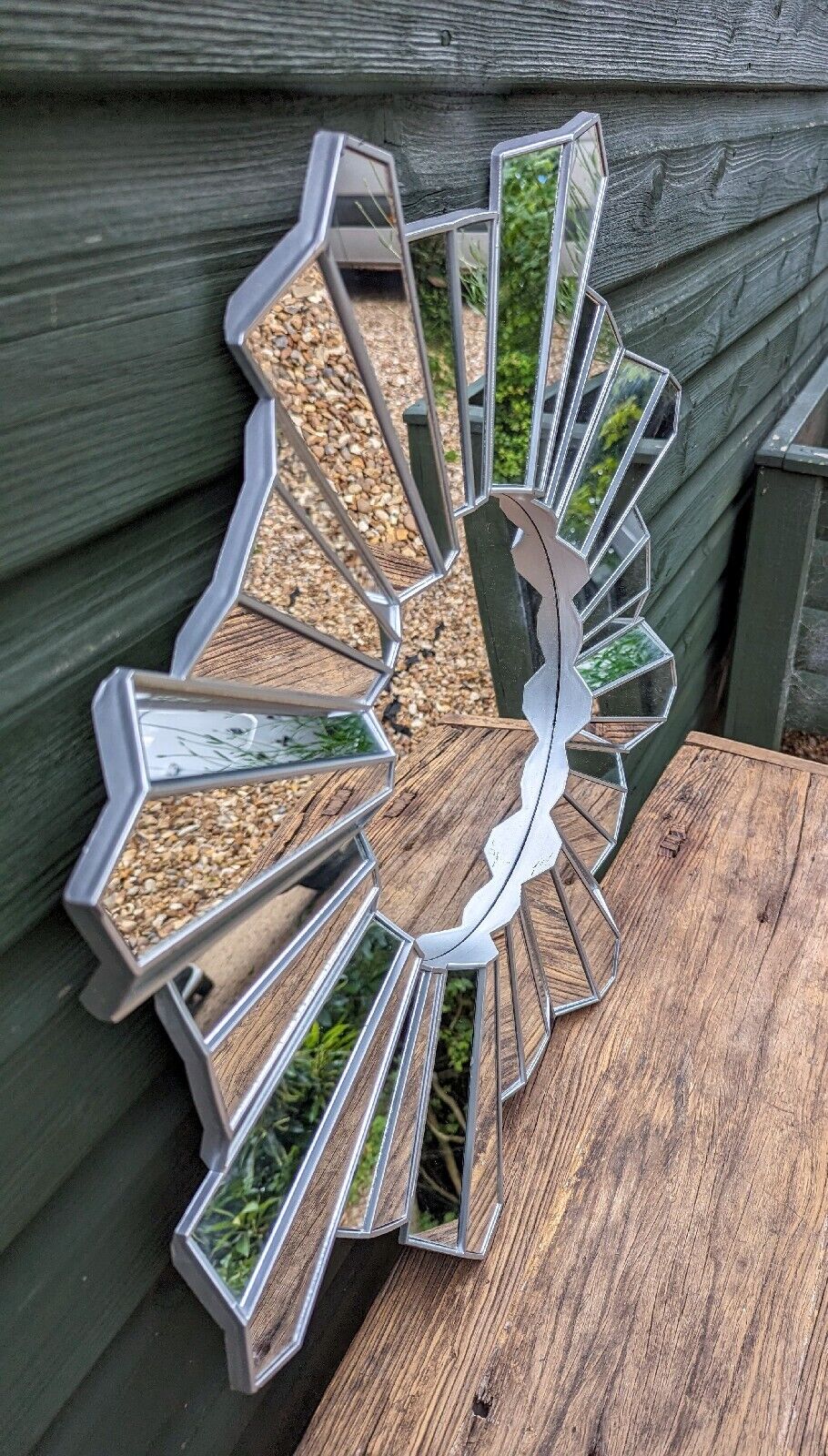 Contemporary perspex star angled mirror