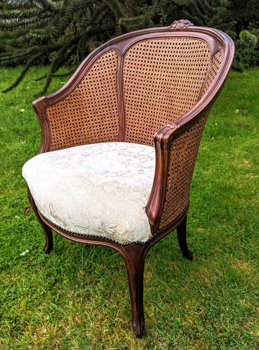 19th Century rattan begere chair