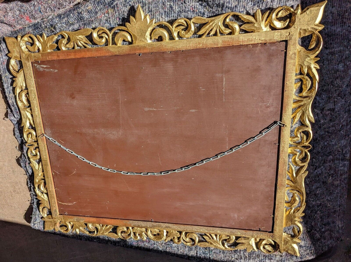 Antique EMPIRE GILDED WOOD CARVED MIRROR