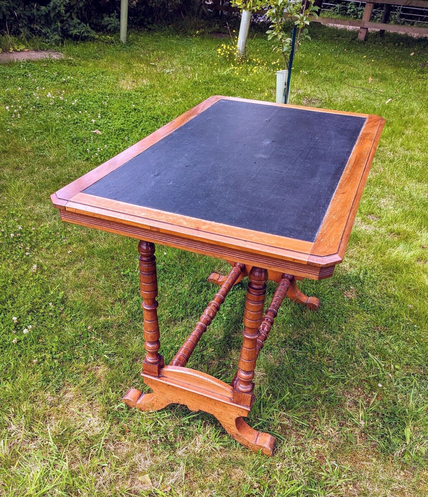 Antique Victorian walnut dining table