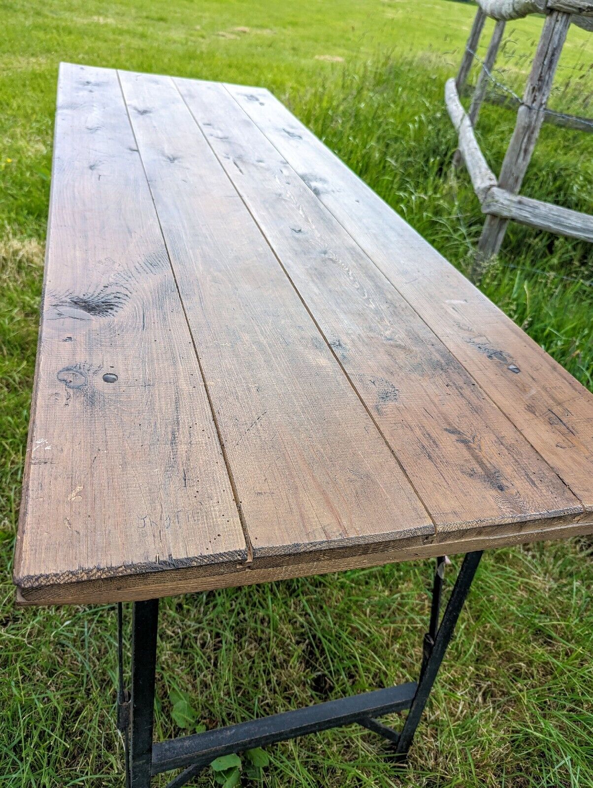 VINTAGE FOLDING ANTIQUE SUNDAY SCHOOL TABLE