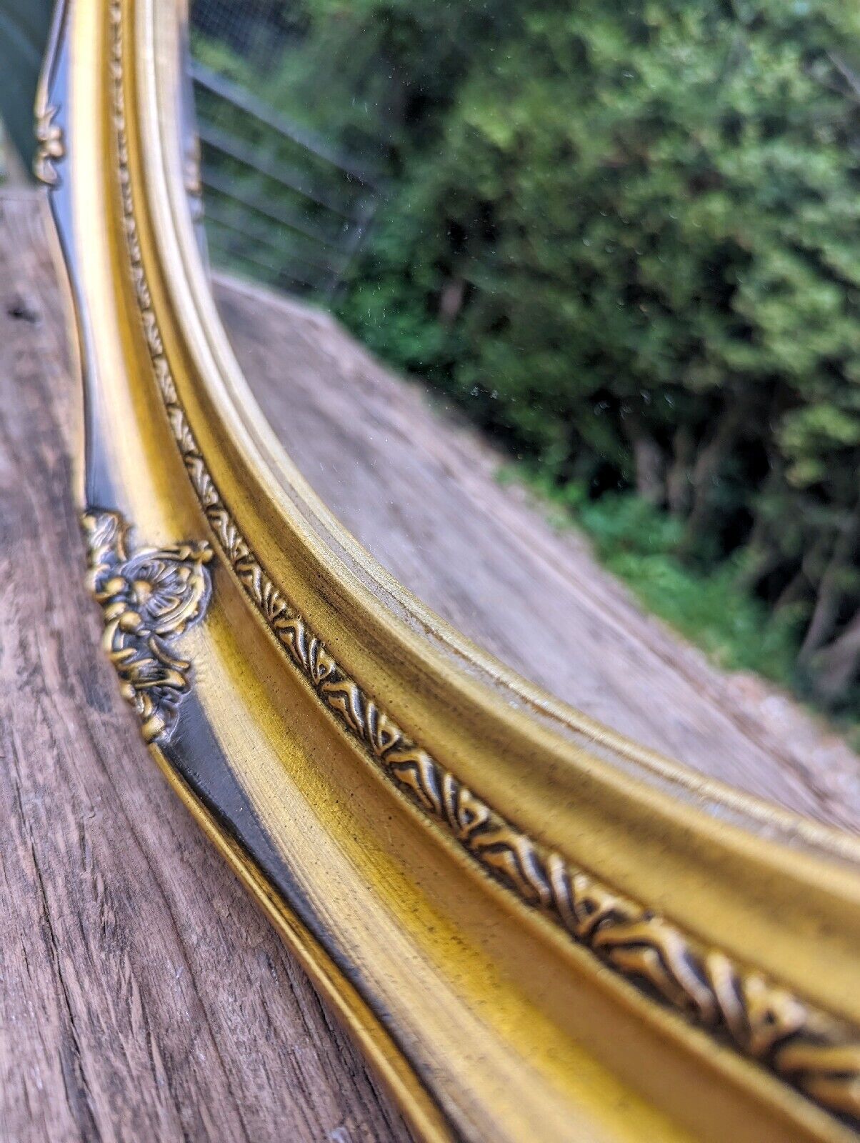 Vintage OVAL GILDED MIRROR