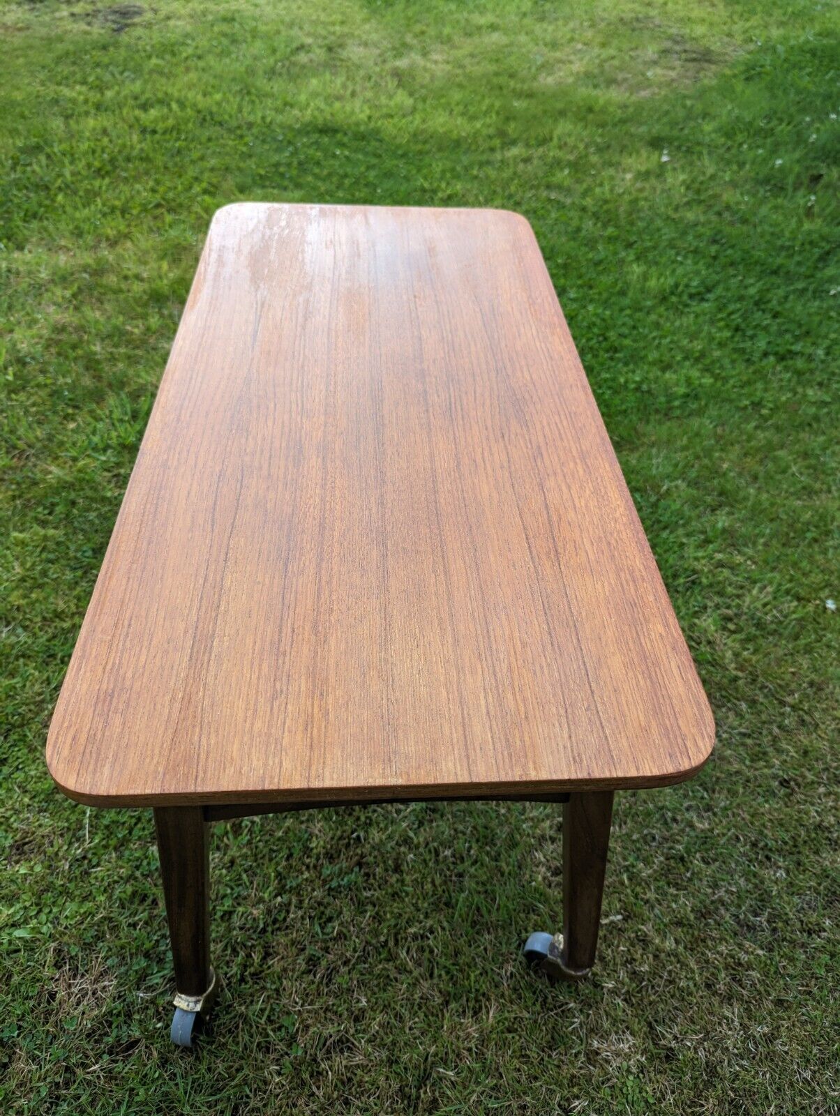 Mid 20th century danish table on casters - Free UK Delivery