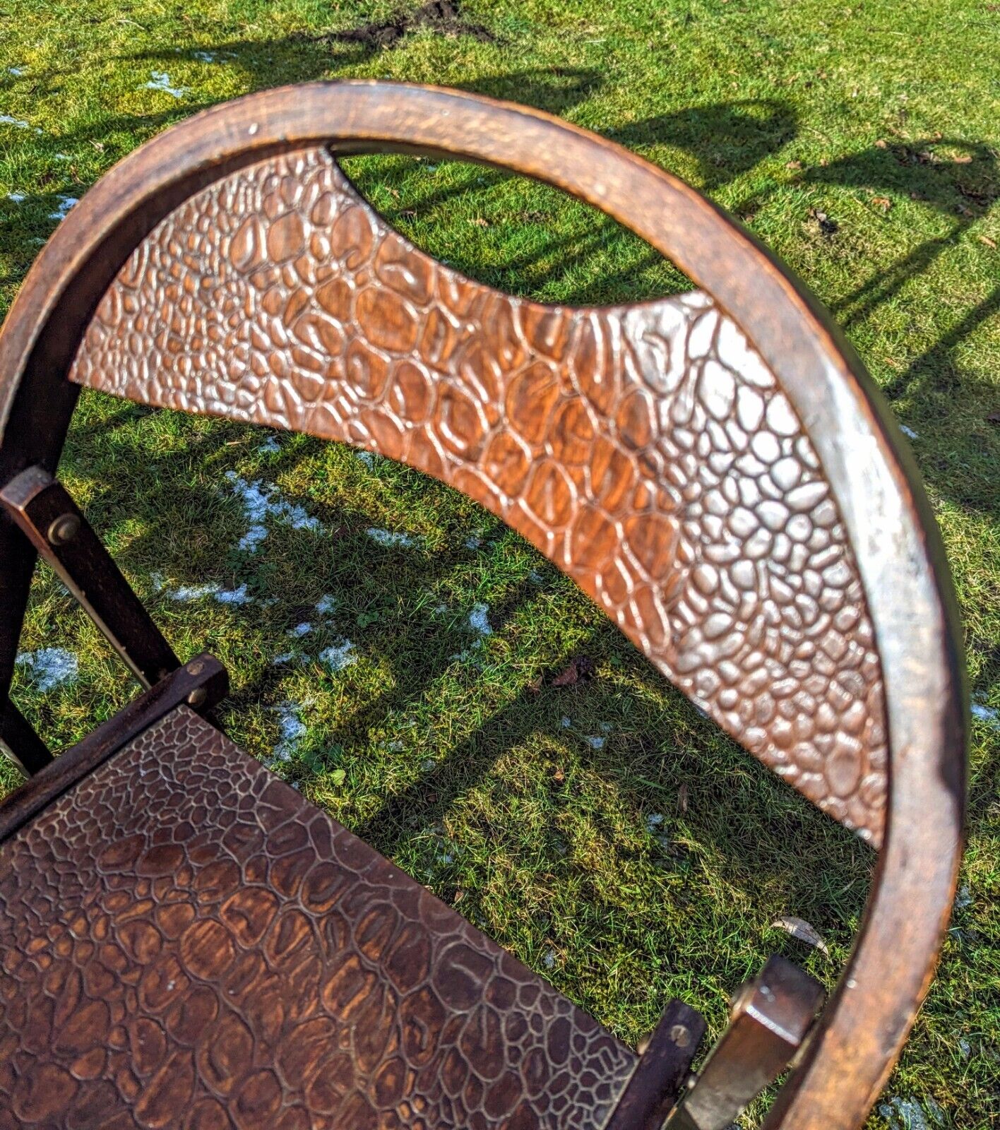 6 Bauhaus Bentwood 1930 Thonet Crocodile Effect Folding Chair