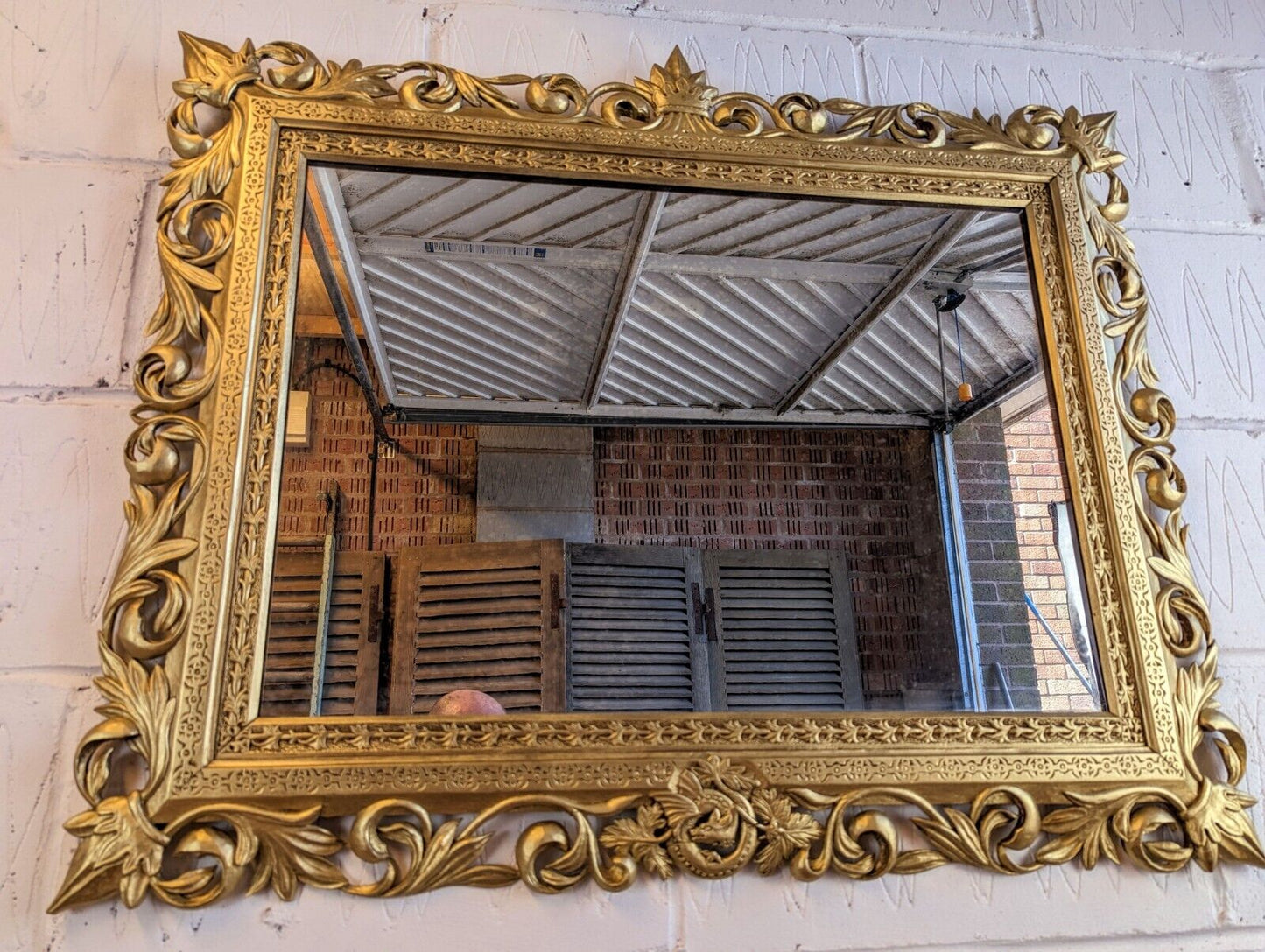 Antique EMPIRE GILDED WOOD CARVED MIRROR